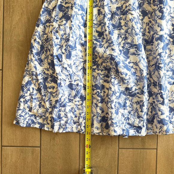 Quince Womens European Fit & Flare Floral Linen Dress Large Cottagecore Pockets - Picture 10 of 10